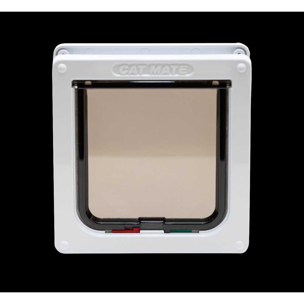 Cat Mate 4 Way Locking Cat Flap with‎ Door Liner, White, New In Sealed Box